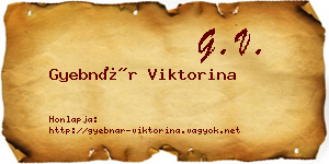 Gyebnár Viktorina névjegykártya
